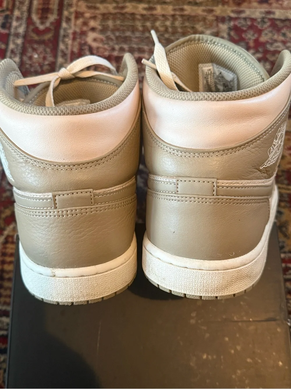 Jordan 1 Mid Legend Light Brown High-Top Sneakers in Taupe